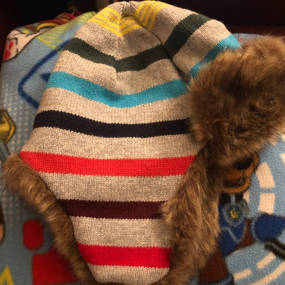Kid’s Stripe Trapper Hat 10yrs to 12yrs